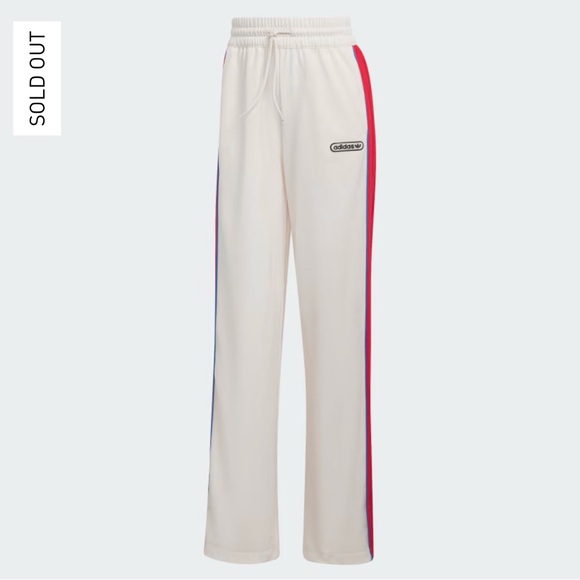 adidas Retro Luxury Track Pants - Women Size Large - Cream and Red - Picture 8 of 8
